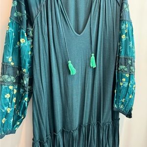 Free People Boho Tunic top with beaded detail